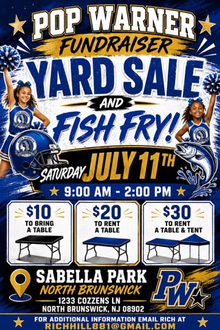 Pop Wardner Fundriser Yard Sale and Fish Fry